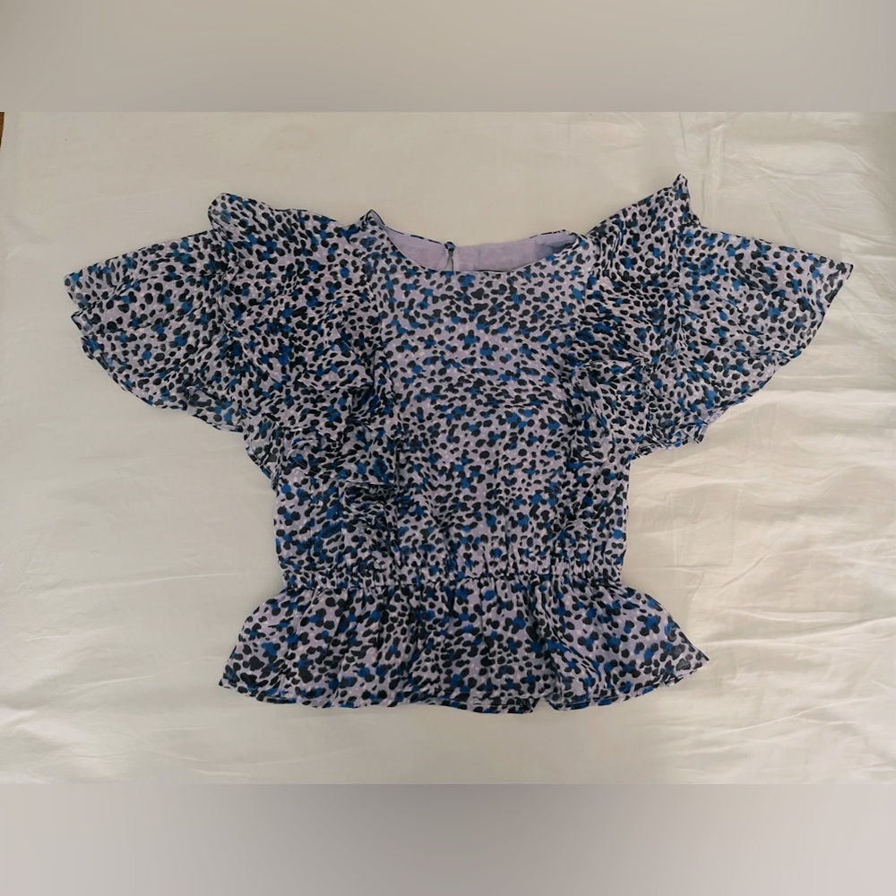 Express Leopard print peplum top